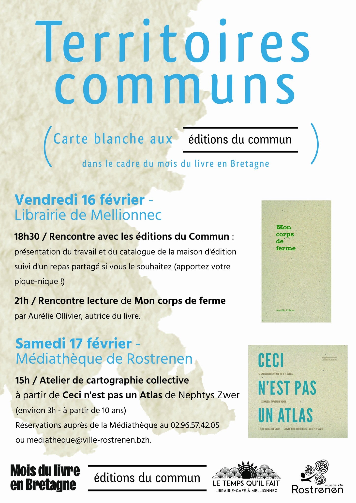 Carte blanche aux éditions du commun à la librairie Le temps qu'il fait