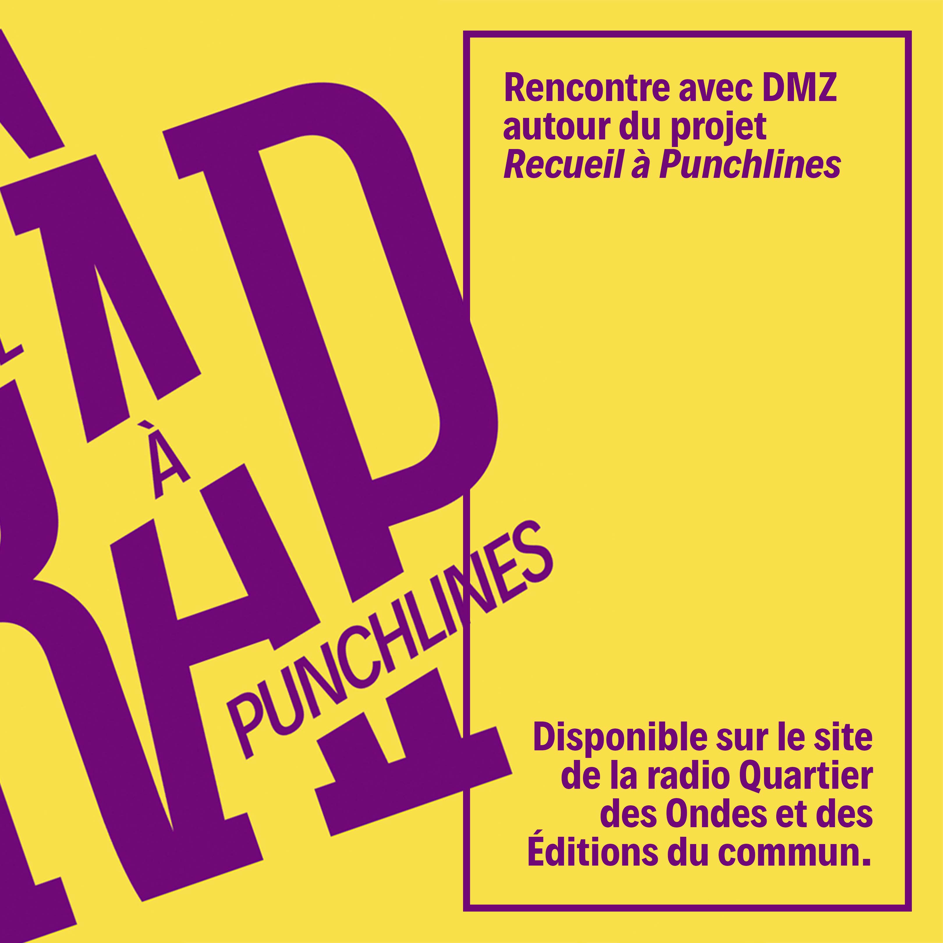 Rencontre autour de Recueil à Punchlines avec DMZ