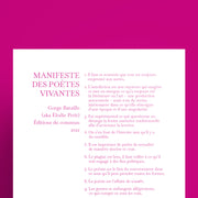 Photo du livre Affiche Manifeste des poètes vivantes