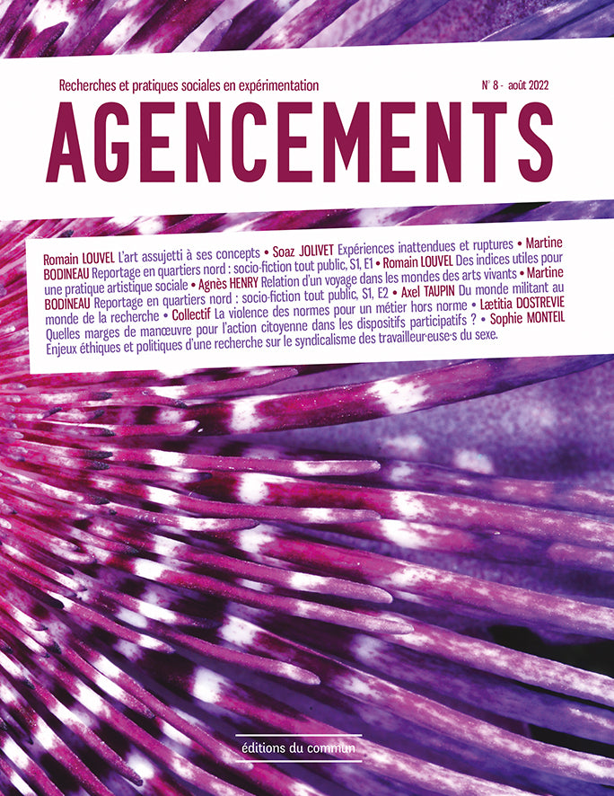 Couverture du livre Agencements n°8 - septembre 2022