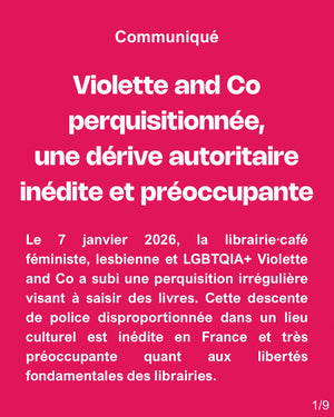 Soutien à la librairie Violette and Co face à la répression de l'Etat
