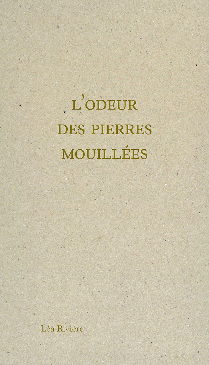 L'odeur des pierres mouillées / / Léa Rivière - Éditions du commun