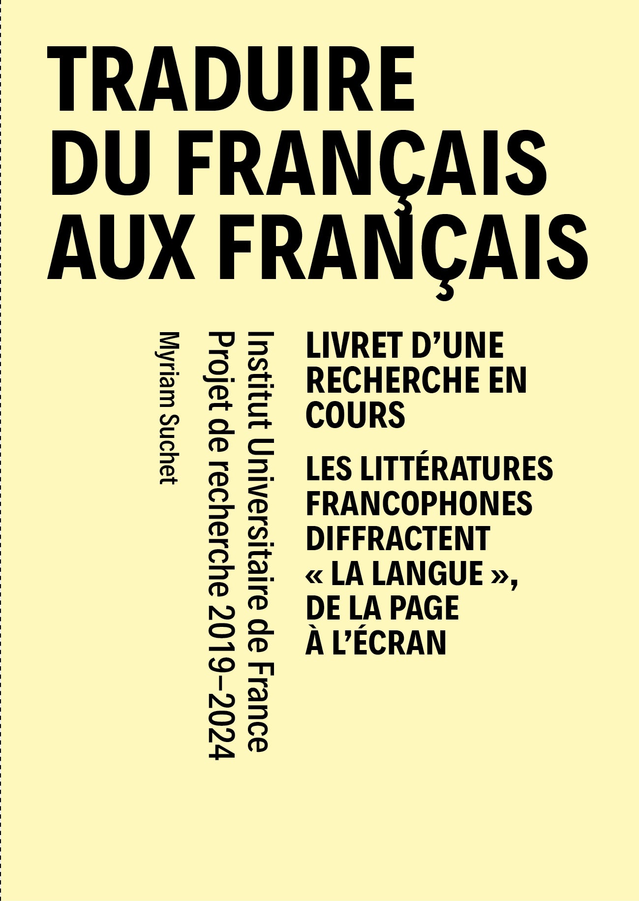 Couverture du livre Traduire du français aux français - n°1 Déc. 2020 - Janv. 2021